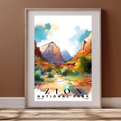 Zion National Park Poster, Travel Art, Office Poster, Home Decor | S4 - image4